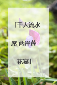 千人流水席 两岸莲花宴