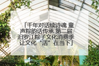 千年对话续诗魂 童声粽韵话传承 第二届汨罗江粽子文化消费季让文化“活”在当下