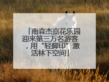 南森杰嘉花乐园迎来第三万名游客，用“轻脚印”激活林下空间