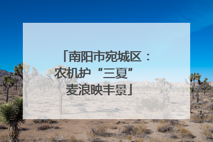 南阳市宛城区：农机护“三夏” 麦浪映丰景