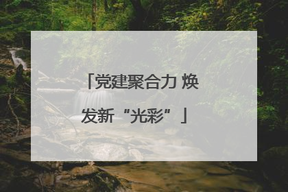 党建聚合力 焕发新“光彩”
