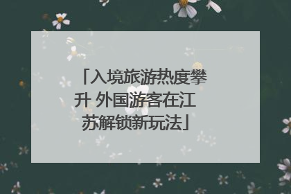 入境旅游热度攀升 外国游客在江苏解锁新玩法