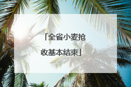 全省小麦抢收基本结束