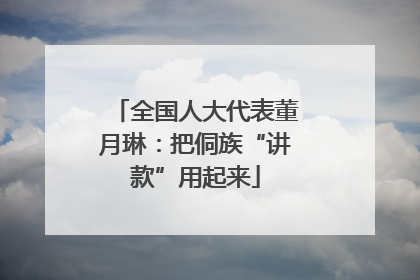 全国人大代表董月琳：把侗族“讲款”用起来