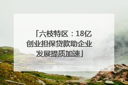 六枝特区：18亿创业担保贷款助企业发展提质加速