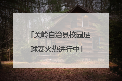 关岭自治县校园足球赛火热进行中