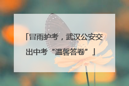 冒雨护考，武汉公安交出中考“温馨答卷”