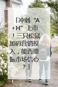 冲刺“A+H”上市！三只松鼠加码营销投入，能否重振市场信心？