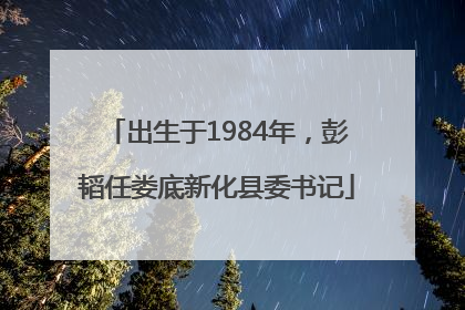 出生于1984年，彭韬任娄底新化县委书记