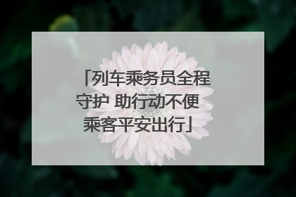 列车乘务员全程守护 助行动不便乘客平安出行