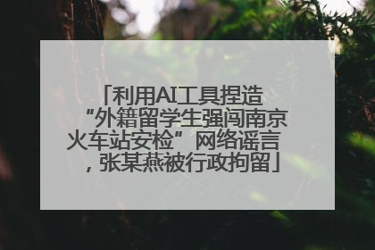 利用AI工具捏造 “外籍留学生强闯南京火车站安检”网络谣言，张某燕被行政拘留