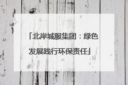 北岸城服集团：绿色发展践行环保责任