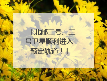 北邮二号、三号卫星顺利进入预定轨道！