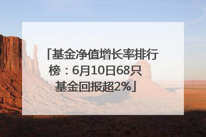 基金净值增长率排行榜：6月10日68只基金回报超2%