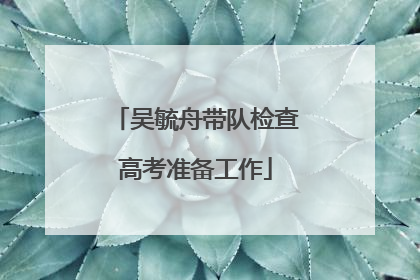 吴毓舟带队检查高考准备工作