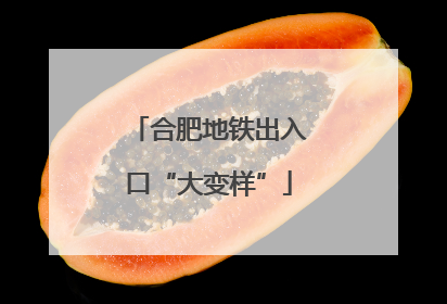 合肥地铁出入口“大变样”