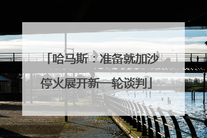 哈马斯：准备就加沙停火展开新一轮谈判