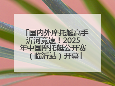 国内外摩托艇高手沂河竞速！2025年中国摩托艇公开赛（临沂站）开幕