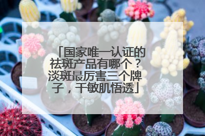 国家唯一认证的祛斑产品有哪个？淡斑最厉害三个牌子，干敏肌悟透