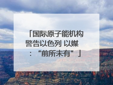 国际原子能机构警告以色列 以媒：“前所未有”