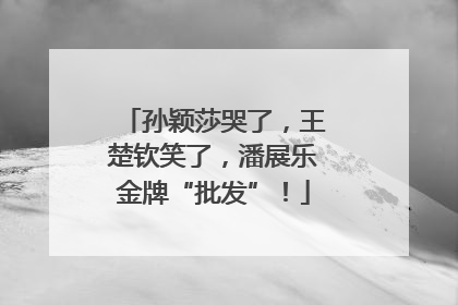孙颖莎哭了，王楚钦笑了，潘展乐金牌“批发”！