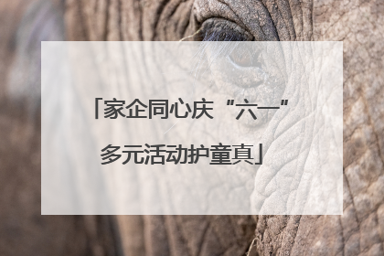 家企同心庆“六一” 多元活动护童真