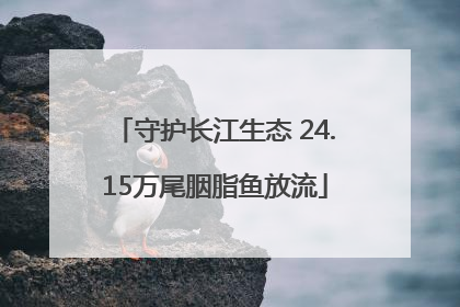 守护长江生态 24.15万尾胭脂鱼放流
