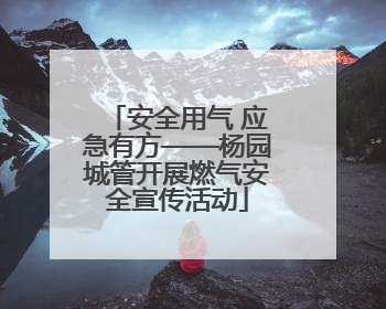 安全用气 应急有方——杨园城管开展燃气安全宣传活动