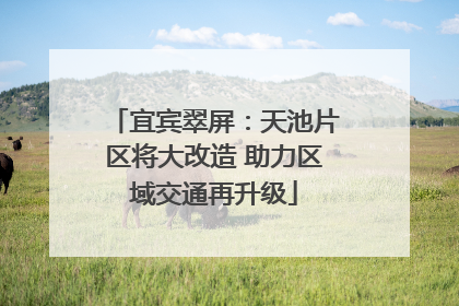 宜宾翠屏：天池片区将大改造 助力区域交通再升级