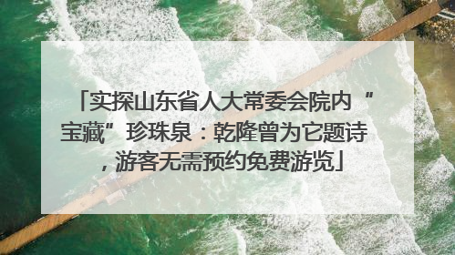 实探山东省人大常委会院内“宝藏”珍珠泉：乾隆曾为它题诗，游客无需预约免费游览
