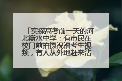 实探高考前一天的河北衡水中学：有市民在校门前拍摄祝福考生视频，有人从外地赶来沾沾“文气”