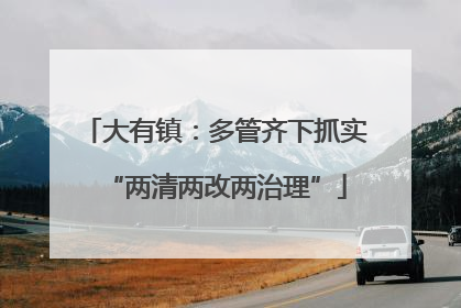 大有镇：多管齐下抓实“两清两改两治理”