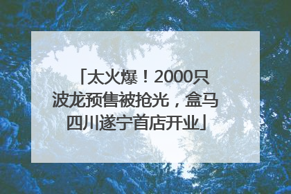 太火爆！2000只波龙预售被抢光，盒马四川遂宁首店开业