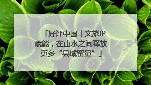 好评中国丨文旅IP赋能，在山水之间释放更多“县域留量”