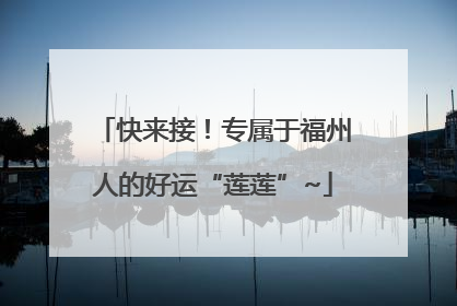 快来接！专属于福州人的好运“莲莲”~