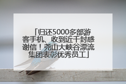 归还5000多部游客手机、收到近千封感谢信！尧山大峡谷漂流集团表彰优秀员工