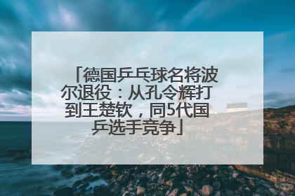 德国乒乓球名将波尔退役：从孔令辉打到王楚钦，同5代国乒选手竞争