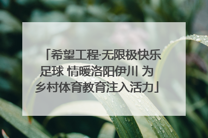 希望工程·无限极快乐足球 情暖洛阳伊川 为乡村体育教育注入活力