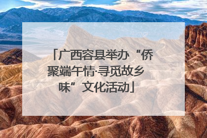 广西容县举办“侨聚端午情·寻觅故乡味”文化活动