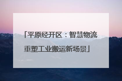 平原经开区：智慧物流重塑工业搬运新场景