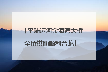 平陆运河金海湾大桥全桥拱肋顺利合龙