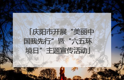 庆阳市开展“美丽中国我先行”暨“六五环境日”主题宣传活动