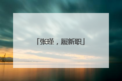 张瑾，履新职