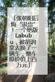 张朝阳后悔“退货”！一个绝版Labubu，被胡润拿去换了一辆车，整车原价值上百万元