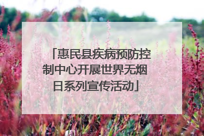 惠民县疾病预防控制中心开展世界无烟日系列宣传活动