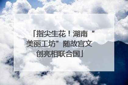 指尖生花！湖南“美丽工坊”随故宫文创亮相联合国