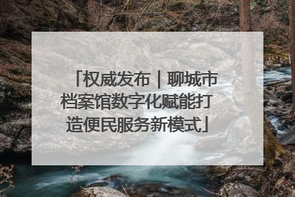 权威发布｜聊城市档案馆数字化赋能打造便民服务新模式