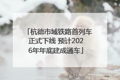 杭德市域铁路首列车正式下线 预计2026年年底建成通车