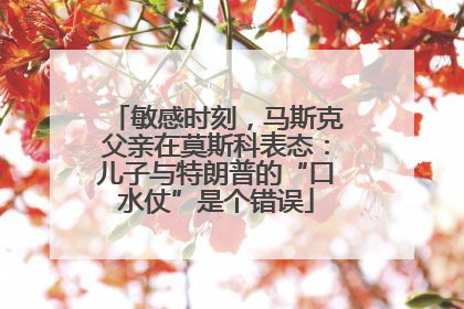 敏感时刻，马斯克父亲在莫斯科表态：儿子与特朗普的“口水仗”是个错误