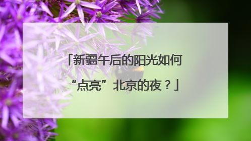 新疆午后的阳光如何“点亮”北京的夜？
